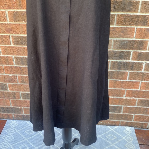 Athena Marie - black aline dress with pockets - viscose $ linen - Picture 3 of 13